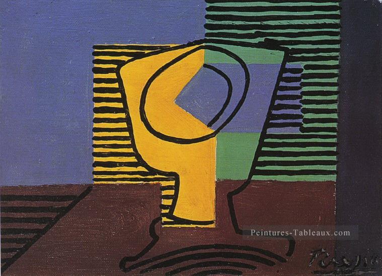 Verre 1914 cubiste Pablo Picasso Peintures à l'huile